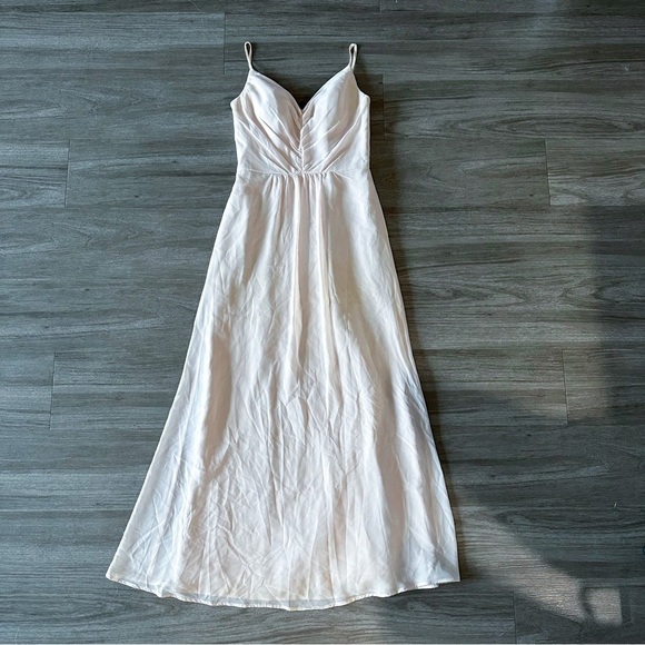 HAYLEY PAIGE OCCASIONS BLUSH Corset V-Neck BRIDESMAID PARTY FORMAL DRESS GOWN - Picture 2 of 14